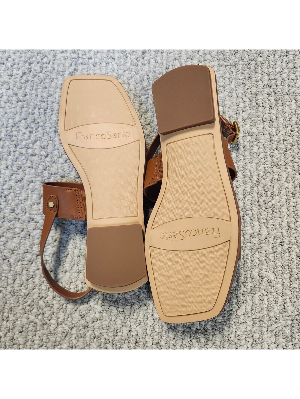 Franco Sarto Enrica Women's Brown Leather Slingback Sandals Size 6.5 New - Picture 4 of 8